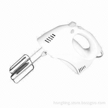 Hand Mixer, Pair of Chrome Beaters and Dough Hooks for Ideal Choice